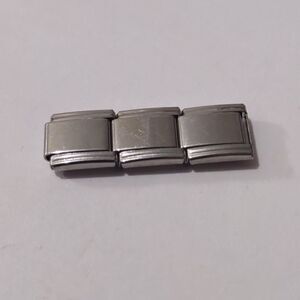 3 Blank Italian Link Stainless‎ Steel Nomination Charm